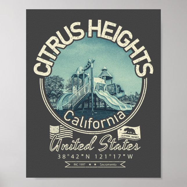 PÓSTER CITRUS HEIGHTS SACRAMENTO CALIFORNIA (Frente)