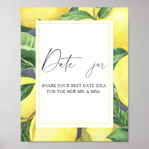 Póster Citrus - ideas nocturnas de citas. Juego de novias