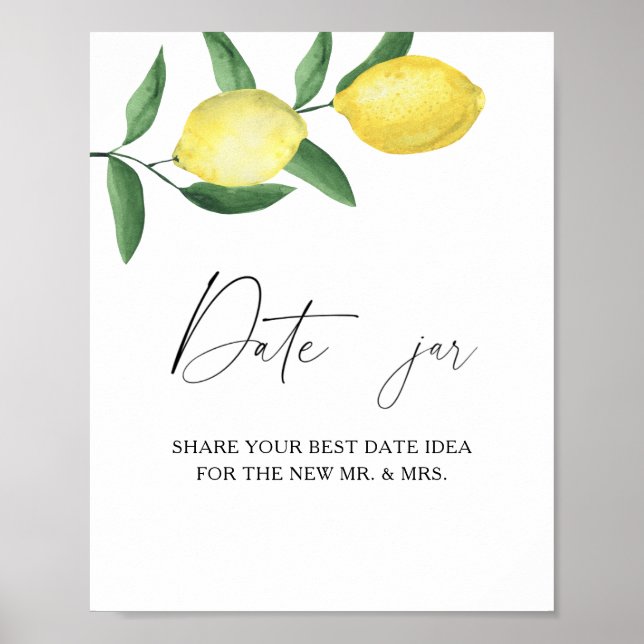 Póster Citrus - ideas nocturnas de citas. Juego de novias (Frente)