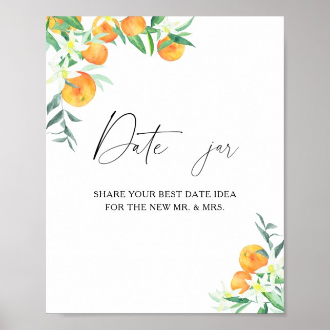 Póster Citrus - ideas nocturnas de citas. Juego de novias (Frente)