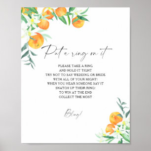 Póster Citrus - juego de primavera ponle un anillo