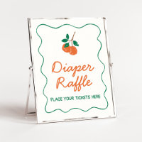 Citrus Little Cutie Baby Shower Diaper Raffle