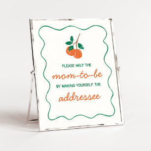 Póster Citrus Little Cutie Baby Shower Envelope Station