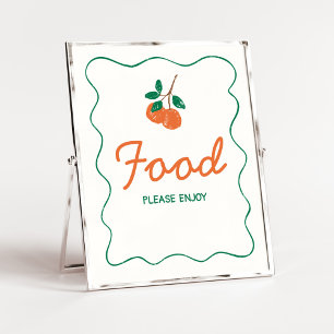 Póster Citrus Little Cutie Moderno Comida Baby Shower