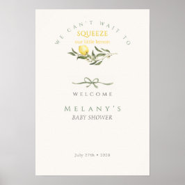 Póster Citrus Mama's Squeeze Bow Welcome Baby Shower 