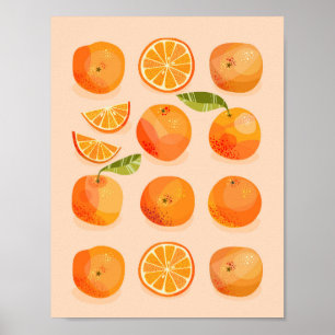 Póster Citrus Naranja Art