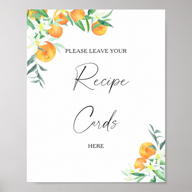 Póster Citrus - Tu receta de carta aquí (Frente)