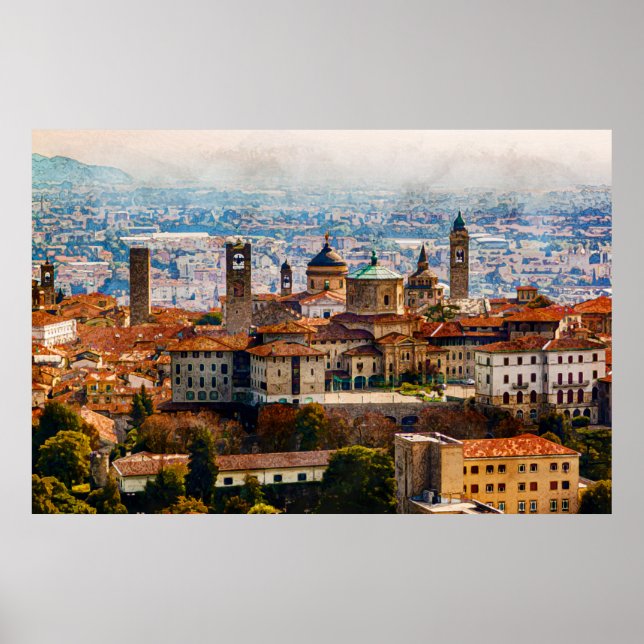 Póster Citta Alta en Bérgamo (Italia) (Frente)