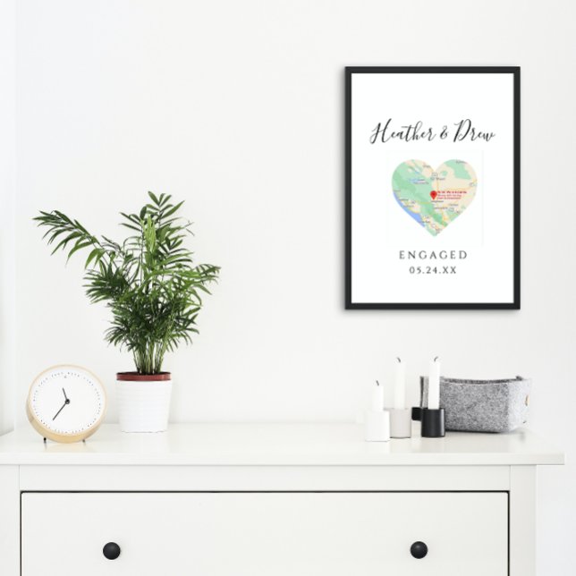 Póster CITY MAP Boda de corazón compromiso Personalizado  (Subido por el creador)