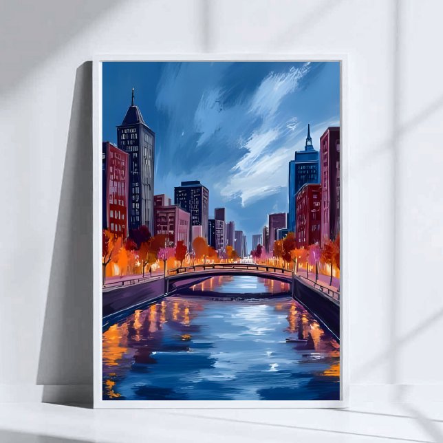 Póster City Nights Watercolor Painting Art (Subido por el creador)