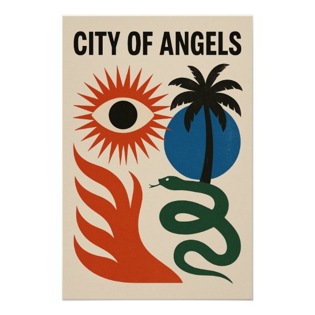 Póster City of Angels – Surréalisme Pop  (Anverso)