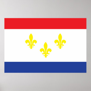 Póster City of New Orleans flag