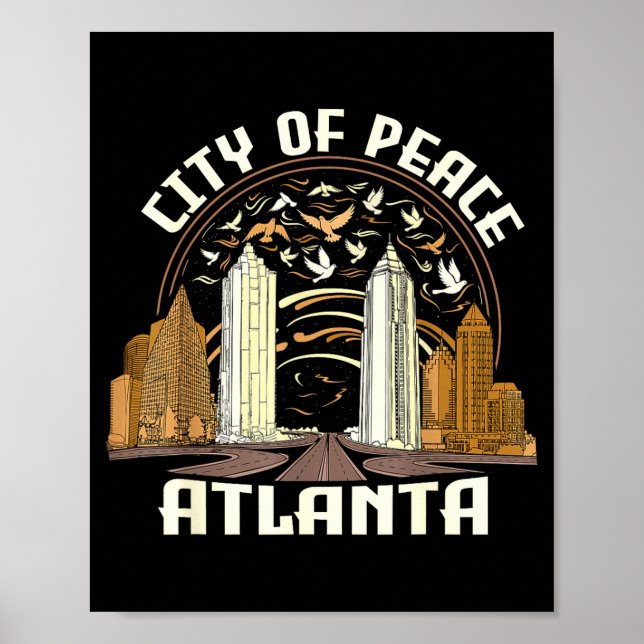 Póster City Of Peace Atlanta Souvenir Men Women Georgia A (Frente)