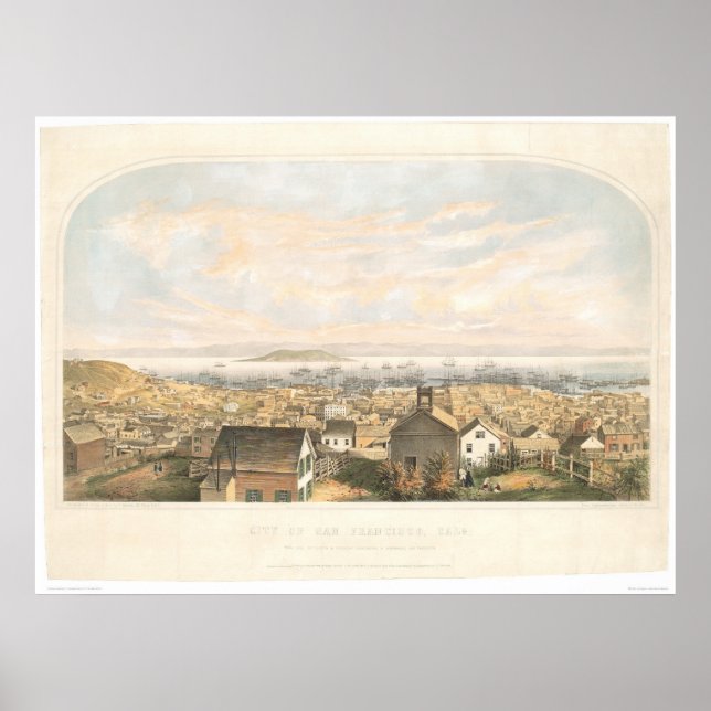Póster City of San Francisco, CA. 1852 (1065A) (Frente)