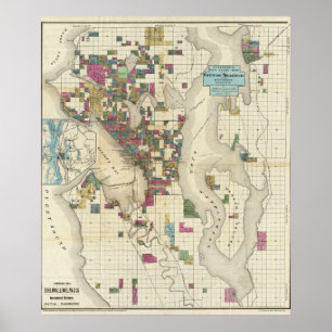 Póster City Of Seattle And Environs