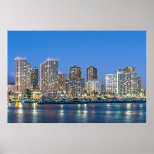 Póster City Skyline of Waikiki