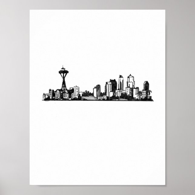 Póster Cityscapes: Seattle (Frente)