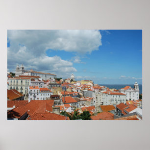 Póster Cityview de la capital de Portugal, Lisboa