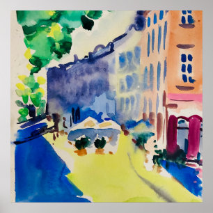 Póster Ciudad acuarela Praga