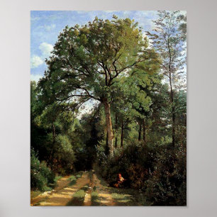 Póster Ciudad al borde de Jean-Baptiste Camille Corot