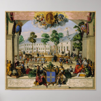 Póster Ciudad alemana de Lingen (1700)
