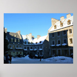 Póster Ciudad Antigua de Quebec, Quebec, Canadá
