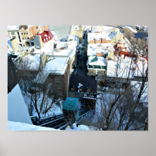 Póster Ciudad Antigua de Quebec, Quebec, Canadá
