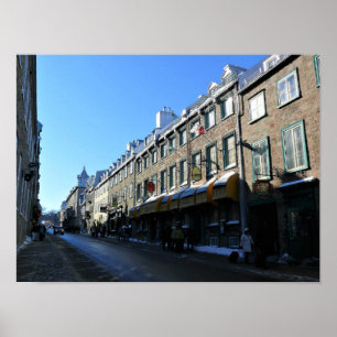 Póster Ciudad Antigua de Quebec, Quebec, Canadá