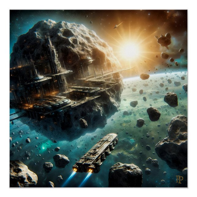 Póster Ciudad asteroide (Anverso)