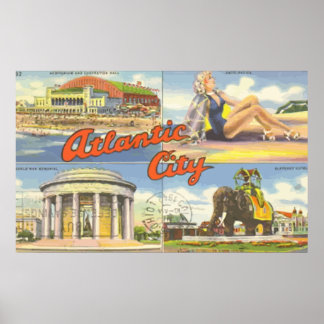 Póster Ciudad atlántica, añeja