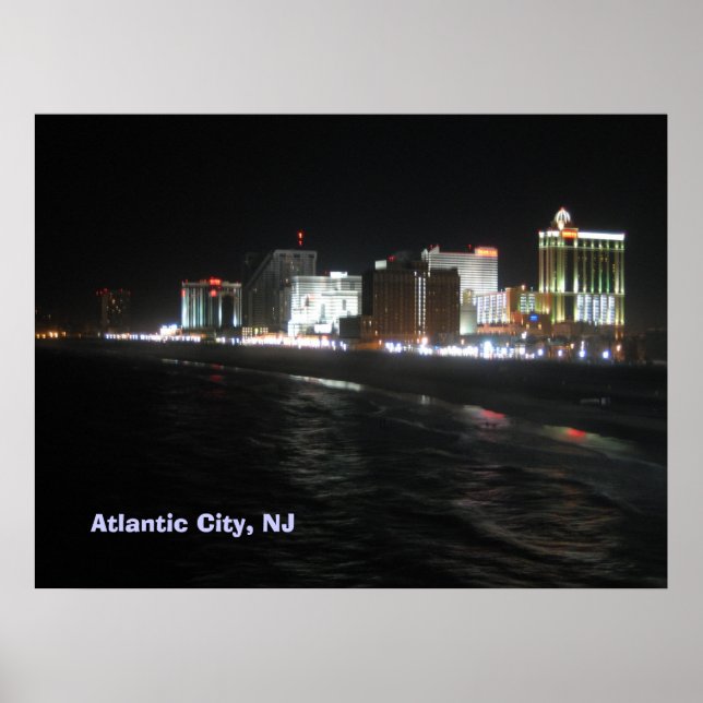 Póster Ciudad atlántica, NJ (Frente)