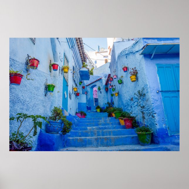 Póster Ciudad azul, Chefchauan (Frente)