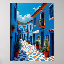 Ciudad azul marroquí de Chefchaouen - Vibrantes vi