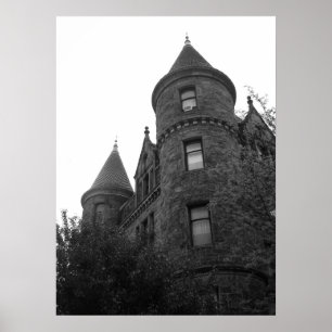 Póster ciudad blanco y negro