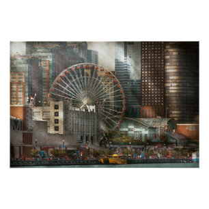 Póster Ciudad - Chicago, IL - Presión del Muelle