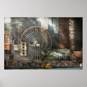 Póster Ciudad - Chicago, IL - Presión del Muelle