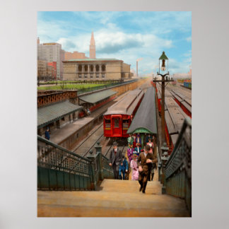 Póster Ciudad - Chicago - La Estación de la Calle Van Bur