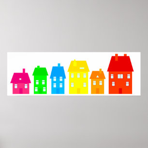 Póster Ciudad colorida