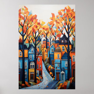 Póster Ciudad colorida