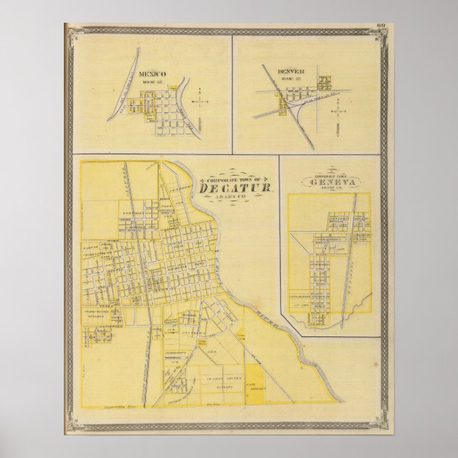 Póster Ciudad corporativa de Decatur (Frente)