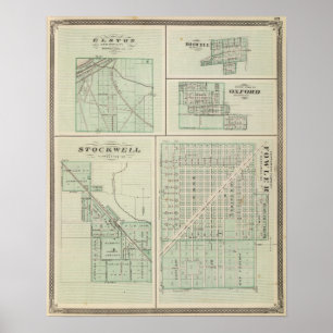 Póster Ciudad corporativa del cazador de aves, Benton Co