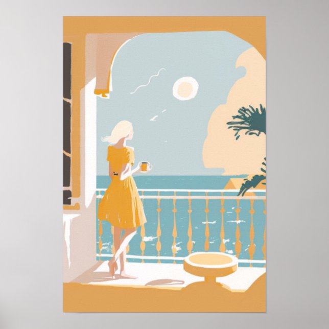 Póster Ciudad costera de Italia (Frente)