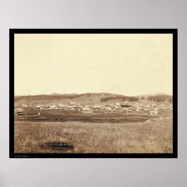 Póster Ciudad Custer SD 1891 (Frente)