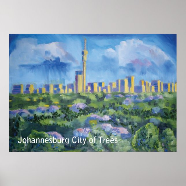 Póster Ciudad de Árboles de Johannesburgo (Frente)