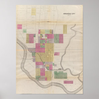 Póster Ciudad de Arkansas, Condado de Cowley, Kansas