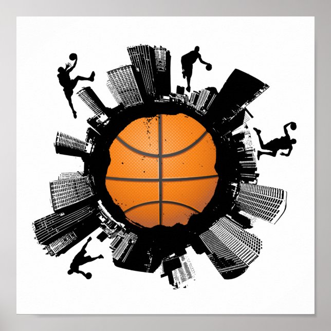 Póster Ciudad de baloncesto (Frente)