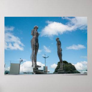 Póster Ciudad de Batumi, Georgia. Estatua de Ali y Nino
