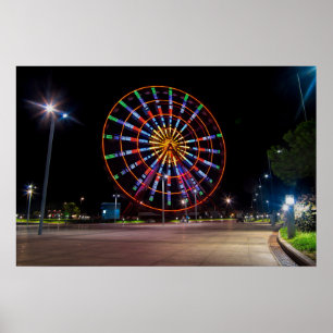 Póster Ciudad de Batumi, Georgia, rueda de la fortuna