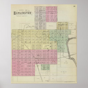 Póster Ciudad de Burlington, el condado de Coffee, Kansas