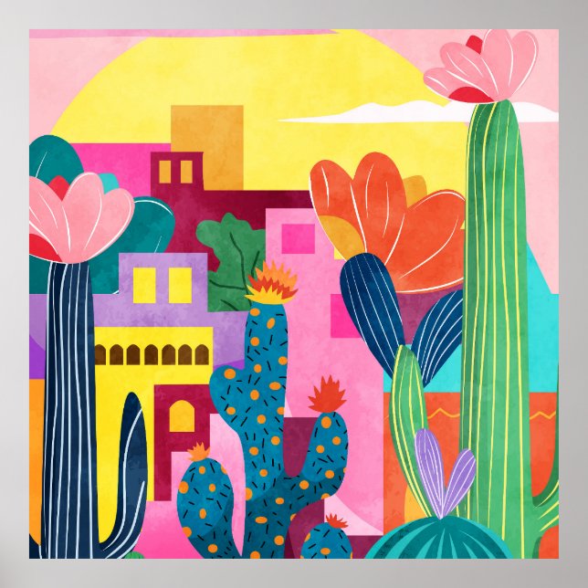 Póster Ciudad de Cactus (Frente)